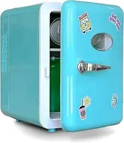 So Chill Mini Fridge, Gamers, Students, Home/Car Trips/Hangouts + More, USB Powered, Stickers Included, 4L/6 Cans, Teal