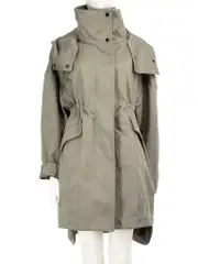 Green Hooded Parka Olivine Coat
