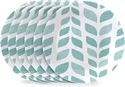 [CORELLE] Global Collection Vitrelle 6-Piece Appetizer Plates Set, Triple Layer Glass and Eco-Friendly, 6-3/4-Inch Lightweight Round Plates, Northern Pines