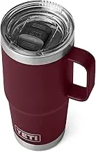 YETI Rambler 20 oz Travel Mug, Stainless Steel, Vacuum Insulated with Stronghold Lid, Wild Vine Red