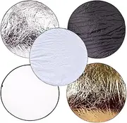 Light Reflector | Light Diffuser Panel,Round Foldable Handle Reflector for Photography, Reusable Outdoor for Photography