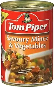 Tom Piper Savoury Mince and Vegetables Canned Meal Ready To Eat Quick and Convenient Meal 400g