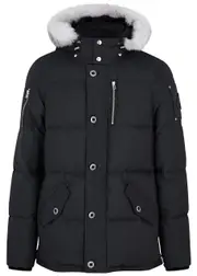 Moose Knuckles 3Q Quilted Canvas Jacket, Jacket, Navy, Fur-Trimmed - L L