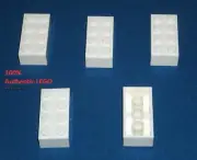 LEGO NEW 2x4 White Brick (5x) 300101 Brick 3001