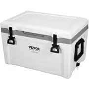 Insulated Portable Cooler, 49 L, Holds 50 Cans, Ice Retention Hard Cooler with Heavy Duty Handle, Ice Chest Lunch Box for Camping, Beach, Picnic, Travel, Outdoor, Keeps Ice for up to 6