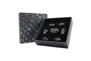 RPG Set Hollow Melon Dice (Black and Gold)