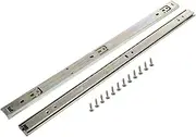 jojofuny Industrial Grade Drawer Slides 27mm Wide Full Extension Ball Bearings Side Mount Galvanized Silent for Furniture