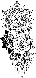 Best Friend Tattoos,Flowers DC-SHY-BB071,Flower Tattoos,Water-Resistant,Real Tattoo Look,Lasts 1-2 Weeks,Resilience,18 x 11 cm