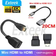 Mini HDMI Type-C Male to HDMI Female Adapter Cable Converter 1080P 4K@60Hz HDTV