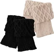 [ESOMAVRIX] 2 Pairs Boot Socks Warm Knitting Leg Covers Winter Sock Covers Womans Socks Women Leg Warmer Knitted Boot Accessories for Warm Socks Sock Ladies Socks Acrylic/808