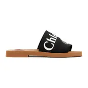 [Chloe] Chloe-Black Woody Open-Toe Sandals-Donna 36 IT