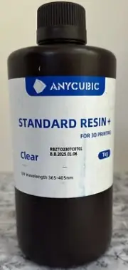 Anycubic - Standard Resin + For 3D Printers 365-405nm Clear