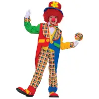 在飛比找蝦皮購物優惠-【萬聖節新款】小丑表演服裝cosplay兒童格子小丑服馬戲團