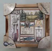 Golf Coasters With Oak Holder Absorbastone Absorbent Stone Life is Short Play 18