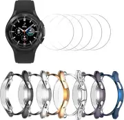 [6+6] Pack for Samsung Galaxy Watch 4 Classic 46mm Case with Screen Protector