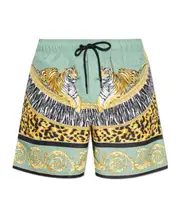elastic waist swimming trunks 3,4,5,6,7,8 green