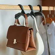 5PCS Closet Multifunctional Hangers Handbag Organizer Hook Closet Rod Hanging Storage Rack Hat Scarf Shawl Tie Storage Rack
