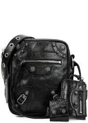 Balenciaga Le Cagole Leather Cross-body bag - Black ONE SIZE