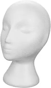 GANAZONO Foam Mannequin Head for Hat Display Blank Foam Head for Wigs and Hats Storage Stand for DIY Painting Creative Projects and Retail Showcases