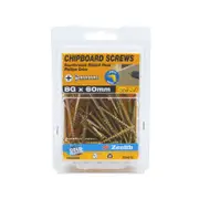 Zenith 8G x 60mm Countersunk Rib Head Chipboard Screws - 50 Pack