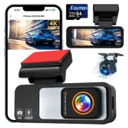 Dash Cam Front and Rear,4K+1080P Dual Dash Camera for Cars Built-in 5G WiFi w...