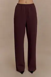 August Straight Leg Jogger - Chocolate