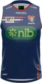 Newcastle Knights 2024 NRL Mens Navy Training Singlet Sizes S-7XL BNWT
