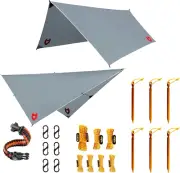 Rain Fly 10X10 Lightweight Survival Camping Tarp; 100% Waterproof; Makes a Great