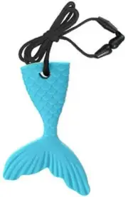 New Sensory Teether Chew Necklace Chewellery Mermaid Tail Green