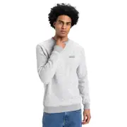 Quiksilver Keller Crew Fleece Mens in Light Grey Heather - Size -