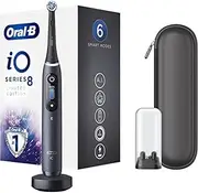 Oral-B iO Series 8 Electric Toothbrush Rechargeable with 1 Handle Artificial Intelligence, 1 Brush and 1 Travel Bag, Black