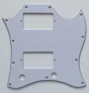 For Fit US Gibson SG Standard Style Full Face Guitar Pickguard 3 Ply White