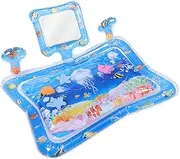 QUMIIRITY Water Play Mat Inflatable Cushion for Sensory Fun Tummy with Mirror Interactive Play for Encourages Crawling and Visual Stimulation