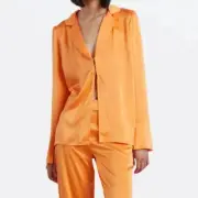 Bec + Bridge 100% Silk Amber Blouse Orange BNWT Womens Size 8 RRP $320