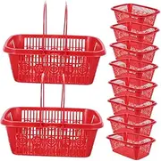 SUPVOX 10Pcs Portable Mesh Fruit Picking Baskets with Handle Reusable Harvesting Container for Berries Grapes Strawberries for Outdoor Use and Versatile Storage