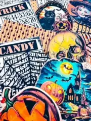Retro Vintage Halloween Die-Cut Ephemera Mega Lot-junk journaling card scrapbook