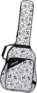 Perfeclan Guitar Gig Bag Electric Bass Bag Water Resistant with Adjustable Straps Internal Fixation Strap Acoustic Guitar Carrying Case, black