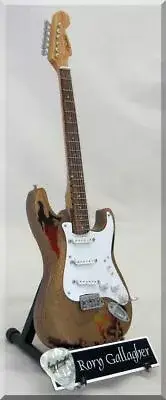 RORY GALLAGHER Miniature Guitar Fender Stratocaster w/ Guitar Pick