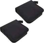 CONGARTENO 2pcs CD Storage Bag Oxford Cloth Disc Organizer Case for Discs Protects from Scratches and Dampness for Home Car Use Portable and Practical Storage
