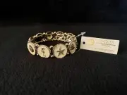 Amrita Sealife Sea Life Shell Horse Starfish Sand Dollar Stretchy Bracelet 7 in