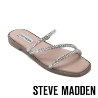 在飛比找momo購物網優惠-【STEVE MADDEN】TRANSMIT 水鑽細帶平底拖