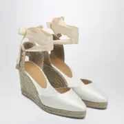 [Castañer] Joyce White Espadrilles In Satin 39 IT White