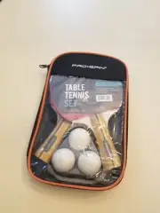Pro Spin Table Tennis Travel Set Zipper Case for 2 Players