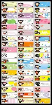 45 PUCCA Personalised Name Stickers,Labels,Tags,