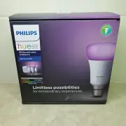 Philips Hue White & Color Ambiance Starter Kit A60 B22 Socket 3 Globes, 1 Bridge