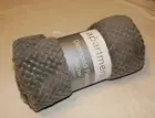 Apartmento Grey Coloured Soft Diamond Fleece Throw Rug 127cm x 152cm New