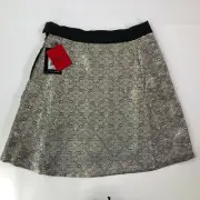 NARCISO RODRIGUEZ Womens Skirt Size 8 Metallic A-Line For DESIGN NATION *NWT*