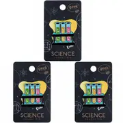 3x Geek Culture Science Enamel Pin Button Badge/Brooch Jewellery Test Tube Rack
