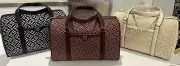 Michael Kors JET SET TRAVEL MK Signature Medium Duffle Satchel Bag