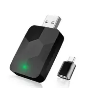 Wireless CarPlay Adapter, Convert Wired to Wireless CarPlay Dongle, 2 in 1 Mini Size CarPlay and Android Auto, 5Ghz WiFi Fast Auto Connect